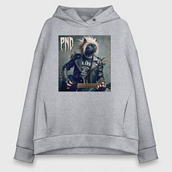 Женское худи оверсайз Cool cat - punks not dead