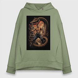 Женское худи оверсайз Боец Муай Тай