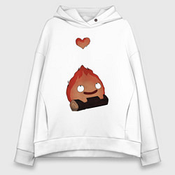 Женское худи оверсайз Кальцифер сердце