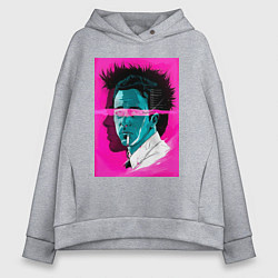 Женское худи оверсайз Fight club pink poster