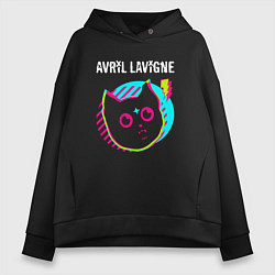 Женское худи оверсайз Avril Lavigne rock star cat