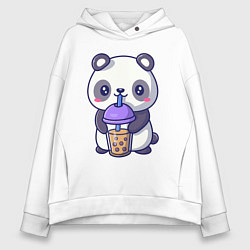 Женское худи оверсайз Panda drink