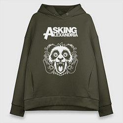 Женское худи оверсайз Asking Alexandria rock panda