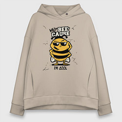 Женское худи оверсайз Why bee cause im cool