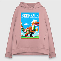 Женское худи оверсайз Beersaur - pixel art