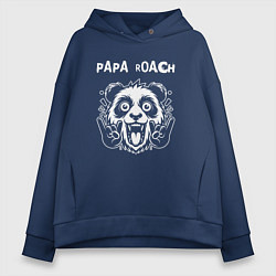 Женское худи оверсайз Papa Roach rock panda