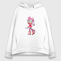 Толстовка оверсайз женская Соник Эми, цвет: белый