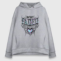 Женское худи оверсайз Сердце никогда не увядает