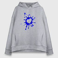 Женское худи оверсайз Сердце из кляксы