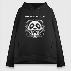 Женское худи оверсайз Nickelback rock panda