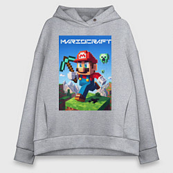Женское худи оверсайз Minecraft and Mario - ai art collaboration