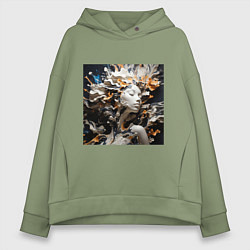 Женское худи оверсайз Женски силуэт из акрила