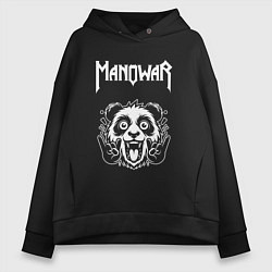 Женское худи оверсайз Manowar rock panda