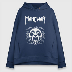 Женское худи оверсайз Manowar rock panda