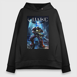 Толстовка оверсайз женская Quake arena - Ranger, цвет: черный