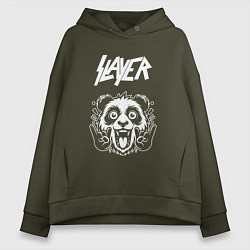 Женское худи оверсайз Slayer rock panda