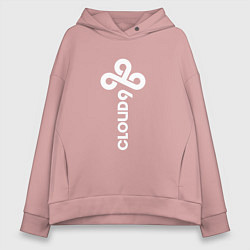 Женское худи оверсайз Cloud9 - vertical logo