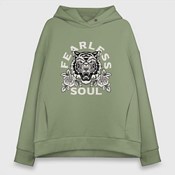 Женское худи оверсайз Бесстрашная душа