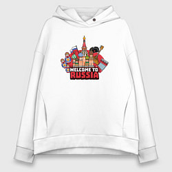 Женское худи оверсайз Welcome to Russia color