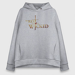 Женское худи оверсайз No rest for the wicked logo