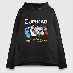 Женское худи оверсайз Switch cuphead