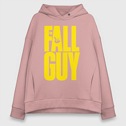 Толстовка оверсайз женская The fall guy logo, цвет: пыльно-розовый