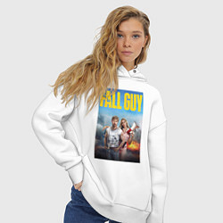 Толстовка оверсайз женская Ryan Gosling and Emily Blunt the fall guy, цвет: белый — фото 2