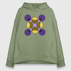 Женское худи оверсайз Фигура из окружностей