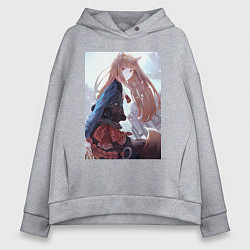 Женское худи оверсайз Волчица Холо Мудрая