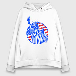 Женское худи оверсайз USA statue of liberty