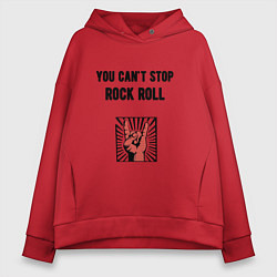 Женское худи оверсайз You cant stop rock roll