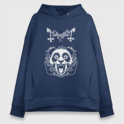 Толстовка оверсайз женская Mayhem rock panda, цвет: тёмно-синий