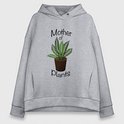 Женское худи оверсайз Mother of plants - Папоротник