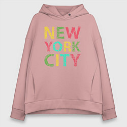 Женское худи оверсайз New York city colors