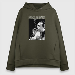 Женское худи оверсайз Django Reinhardt legendary jazz guitarist