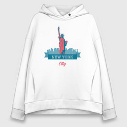 Женское худи оверсайз Статуя Свободы в Нью-Йорке
