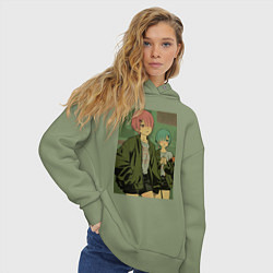 Толстовка оверсайз женская Рам Рем, цвет: авокадо — фото 2