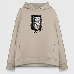 Женское худи оверсайз Велоромантика осенью