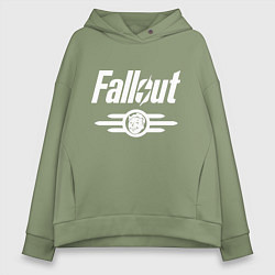 Толстовка оверсайз женская Fallout - vault 33, цвет: авокадо
