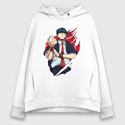 Женское худи оверсайз Мэш Бёрндэд маг