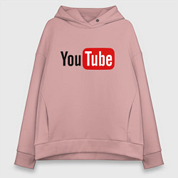 Женское худи оверсайз You tube logo