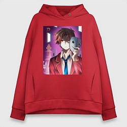 Толстовка оверсайз женская Киётака Аянокоджи манипулятор, цвет: красный