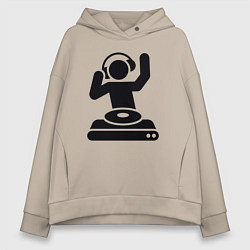 Женское худи оверсайз Dj party