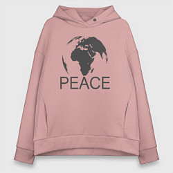Женское худи оверсайз Peace the world