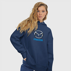 Толстовка оверсайз женская Mazda sport brend, цвет: тёмно-синий — фото 2
