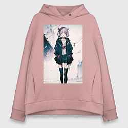 Женское худи оверсайз Надзуна Нанакуса - Песнь ночных сов