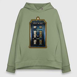 Женское худи оверсайз Tardis Sherlock