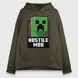 Женское худи оверсайз Minecraft hostile mob