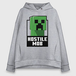 Женское худи оверсайз Minecraft hostile mob