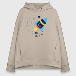 Женское худи оверсайз Взлетаем